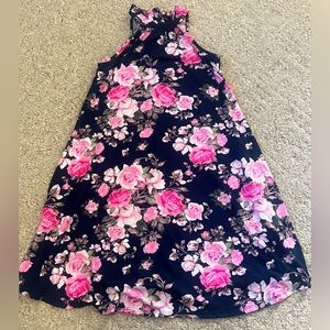 Pink Lily Floral Halter Neck Dress Size Small